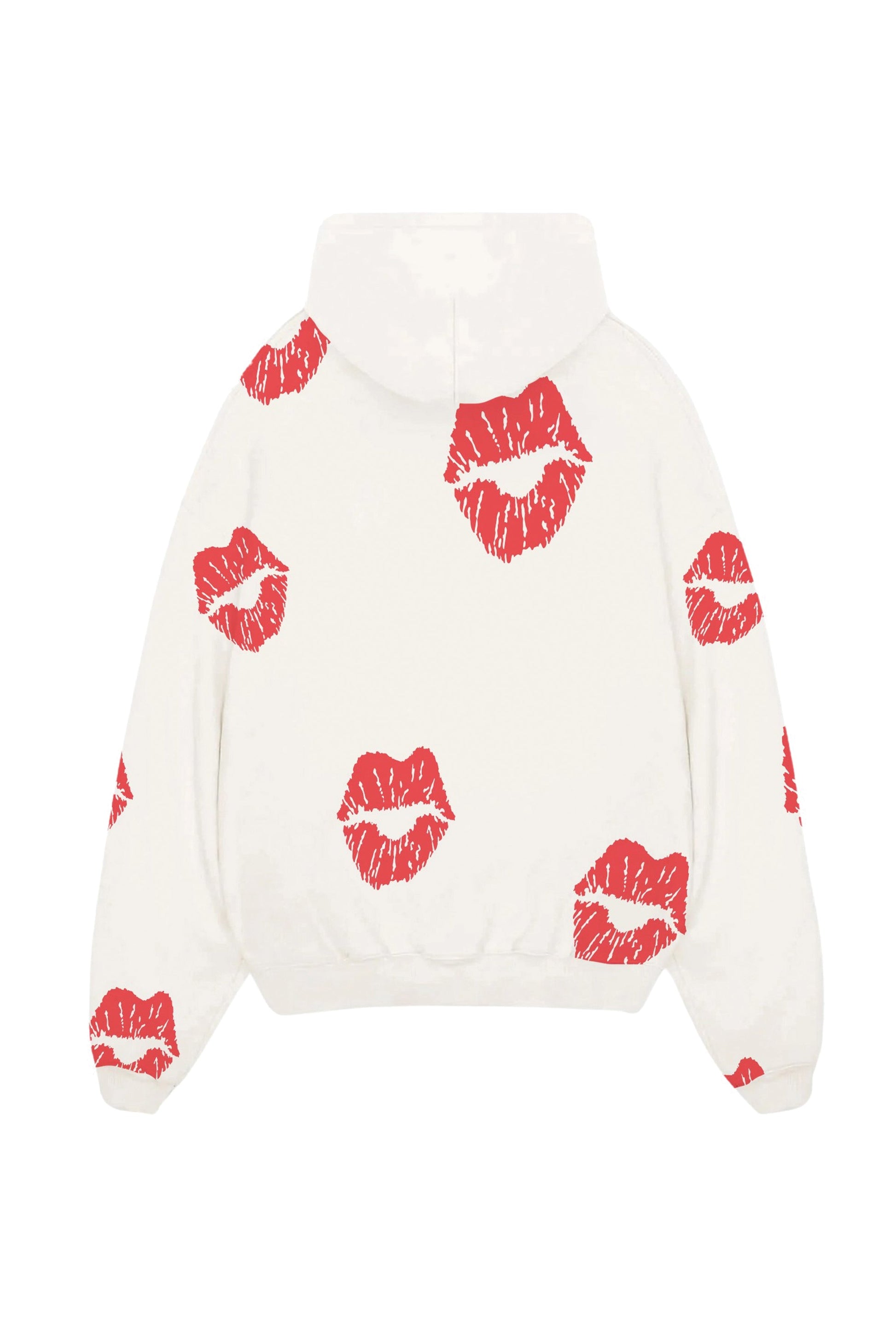 Kisses Don't Lie But Lips Do Designed Oversized Hoodie - The Khuffia Store