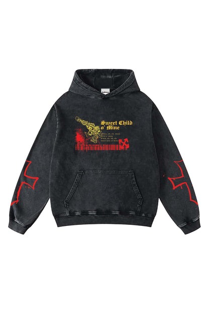 Guns N Roses Designed Oversized Hoodie