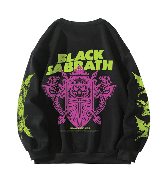 Black Sabbath Designed Oversized Sweatshirt