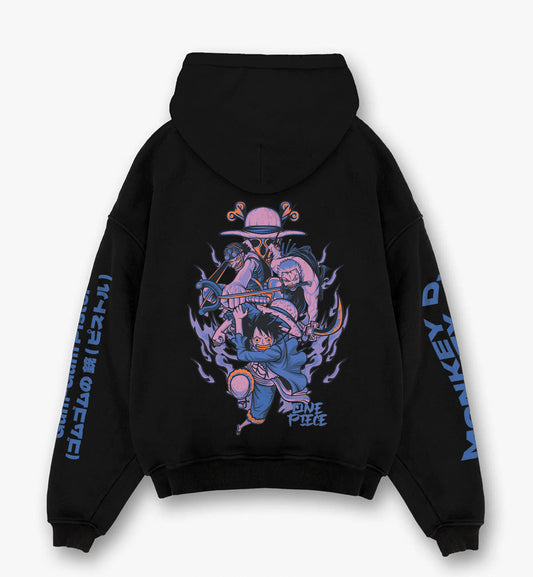 One Piece Monkey Designed Oversized Hoodie