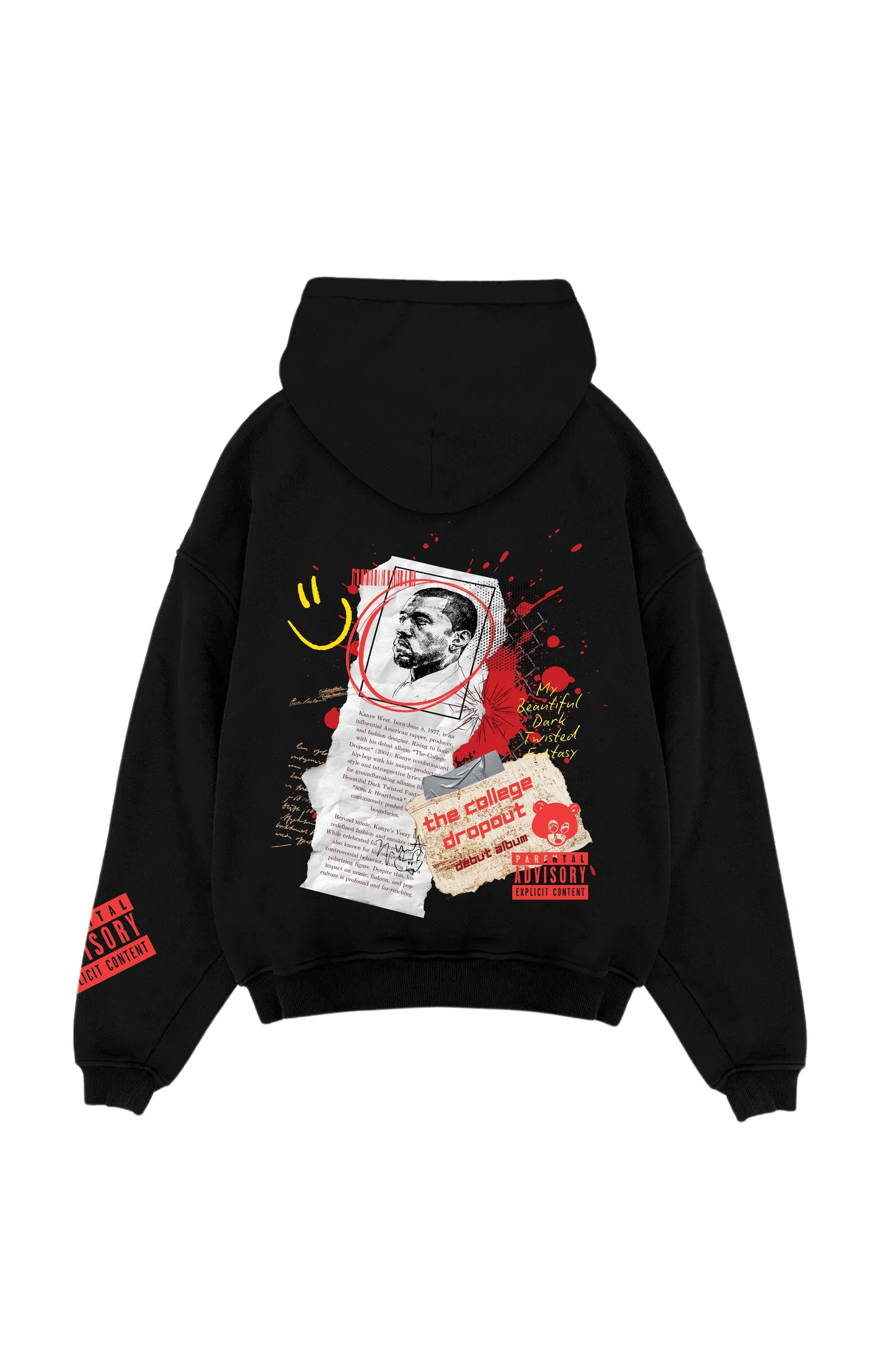 The College Dropout Designed Oversized Hoodie - The Khuffia Store