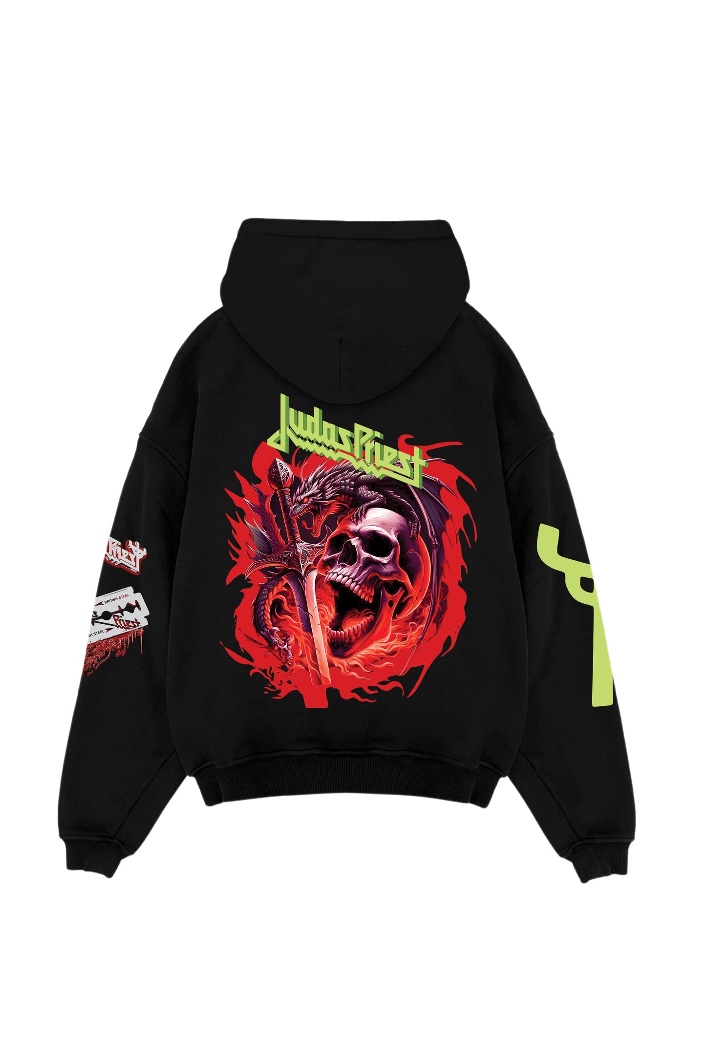 Judas Priest Designed Oversized Hoodie - The Khuffia Store