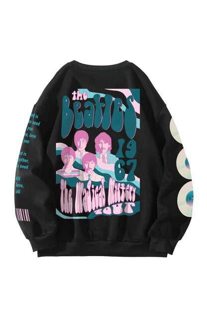 The Beatles Designed Oversized Sweatshirt V1