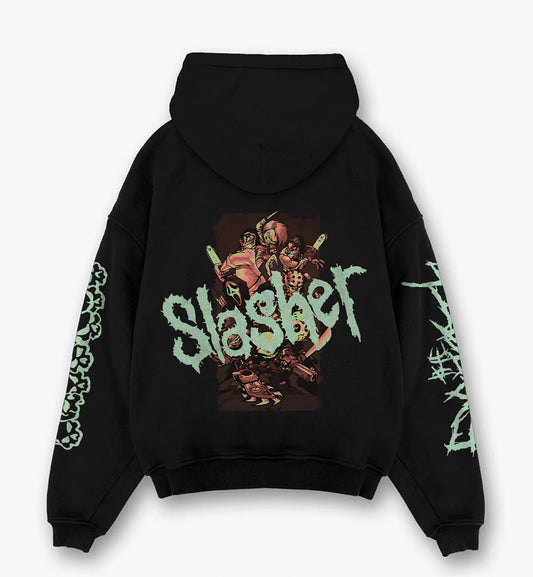 Slasher Designed Oversized Hoodie