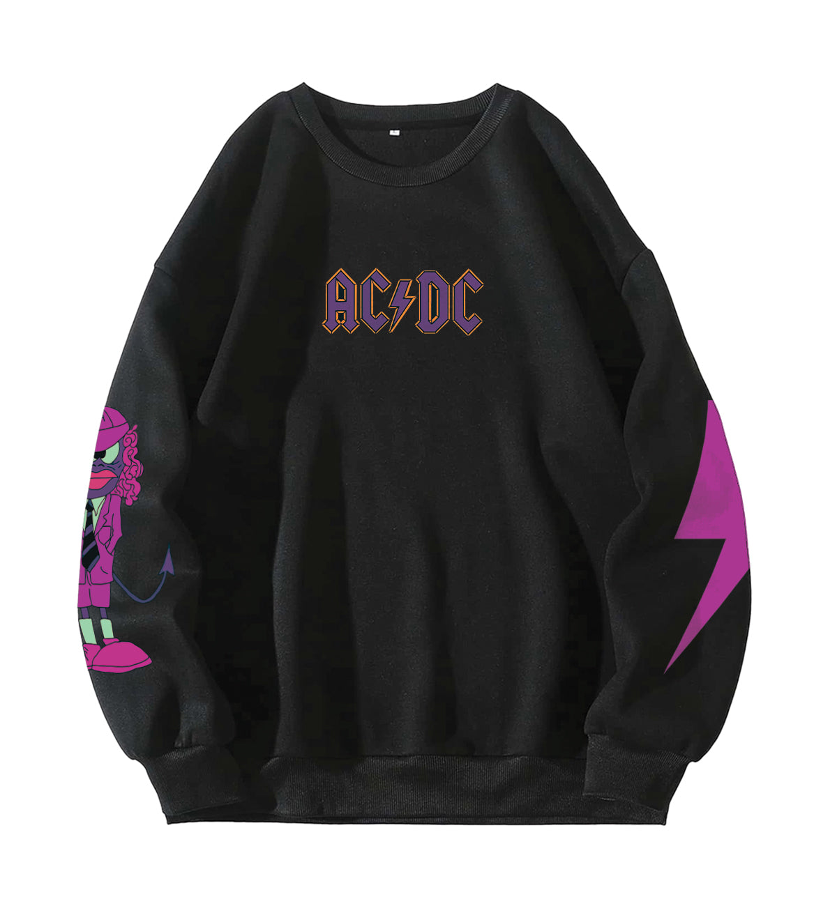 AC DC Designed Oversized Sweatshirt