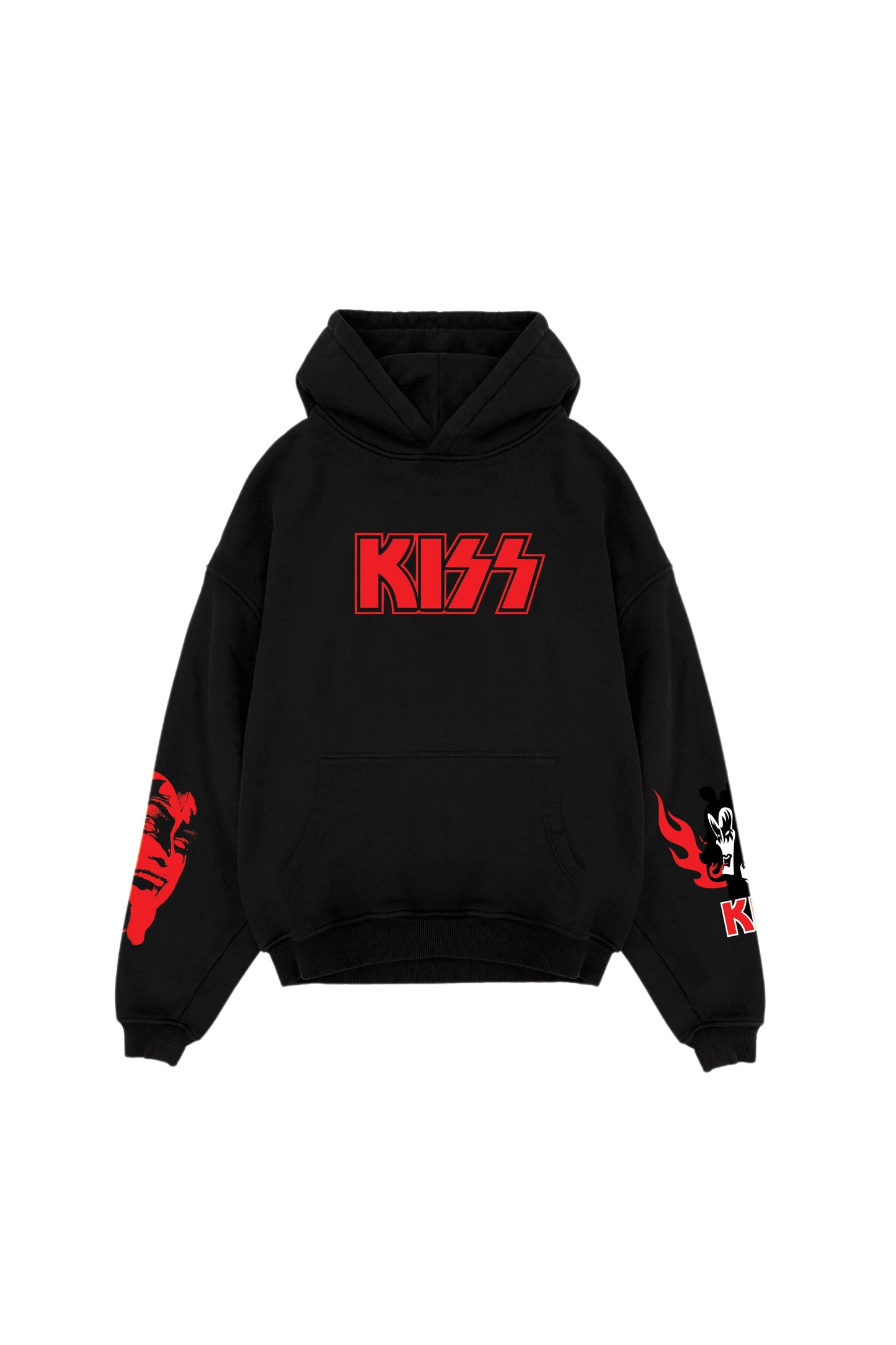 Kiss Designed Oversized Hoodie - The Khuffia Store