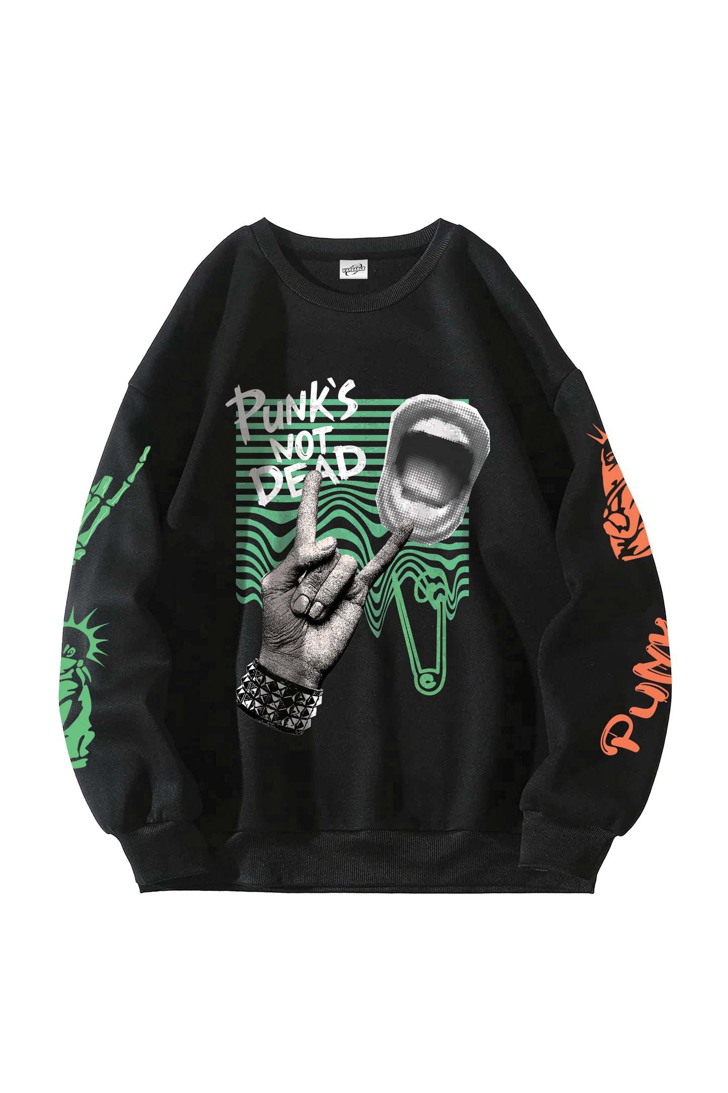 Punks Designed Oversized Sweatshirt