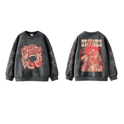 The Stones Designed Oversized Sweatshirt