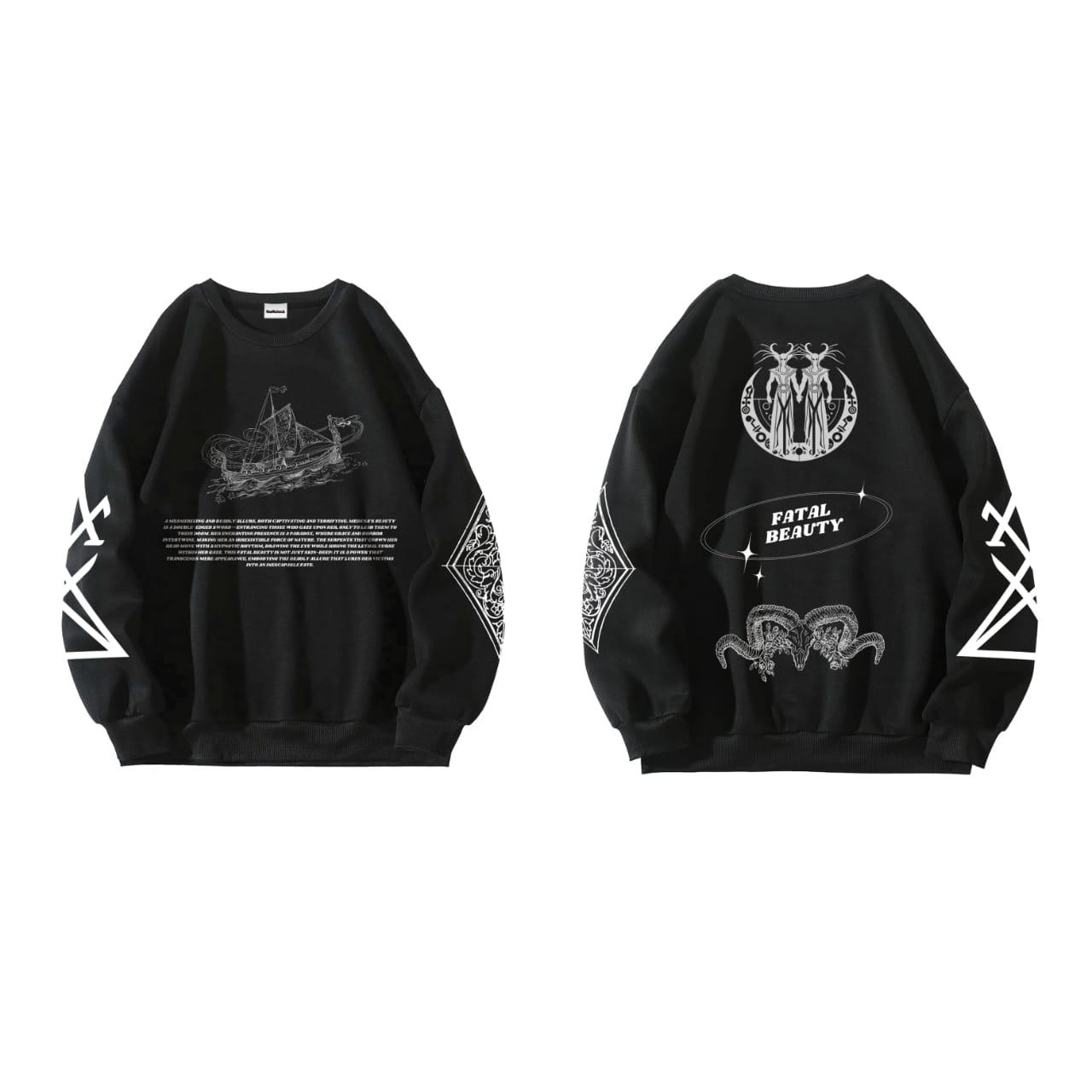 Fatal Beauty Designed Oversized Sweatshirt