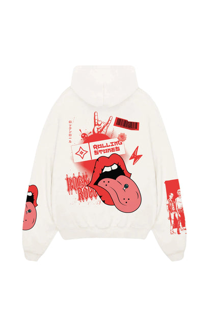 Rolling Stones Designed Oversized Hoodie