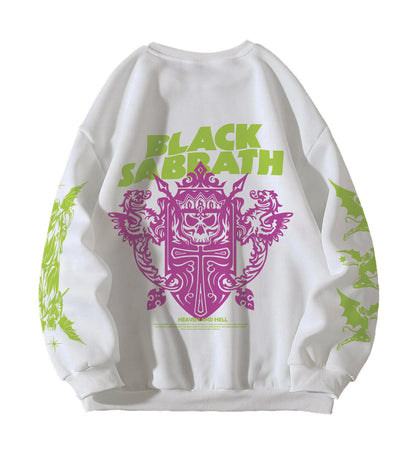 Black Sabbath Designed Oversized Sweatshirt