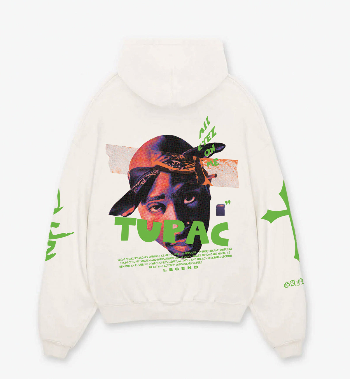 Tupac Designed Oversized Hoodie