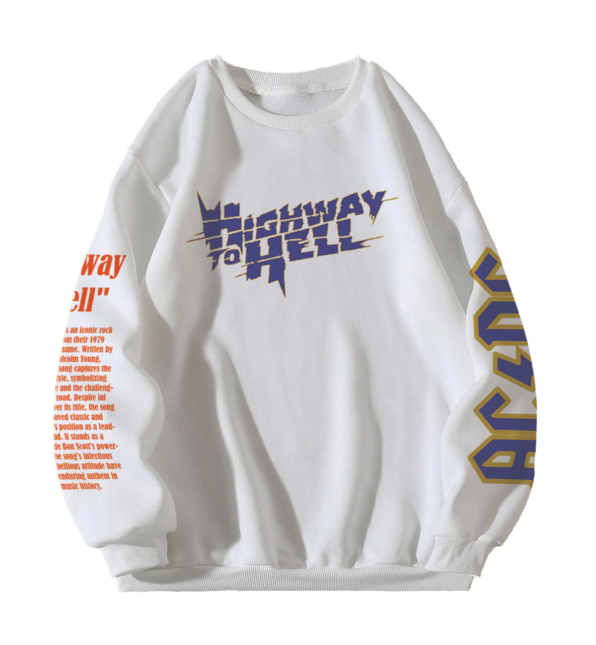 Highway To Hell Designed Oversized Sweatshirt