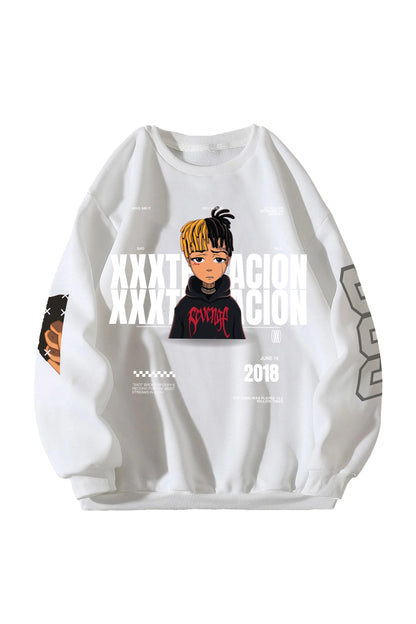 Xxx Tentacion Designed Oversized Sweatshirt