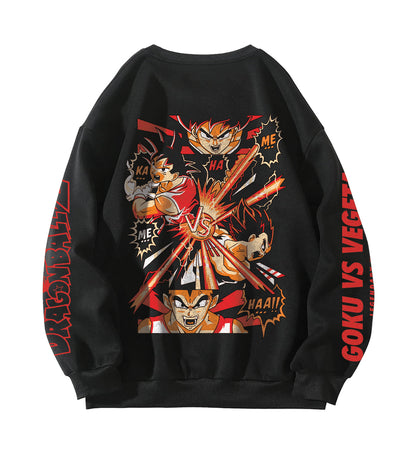 Goku vs Vegeta Designed Oversized Sweatshirt