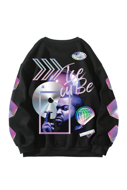 Ice Cube Designed Oversized Sweatshirt