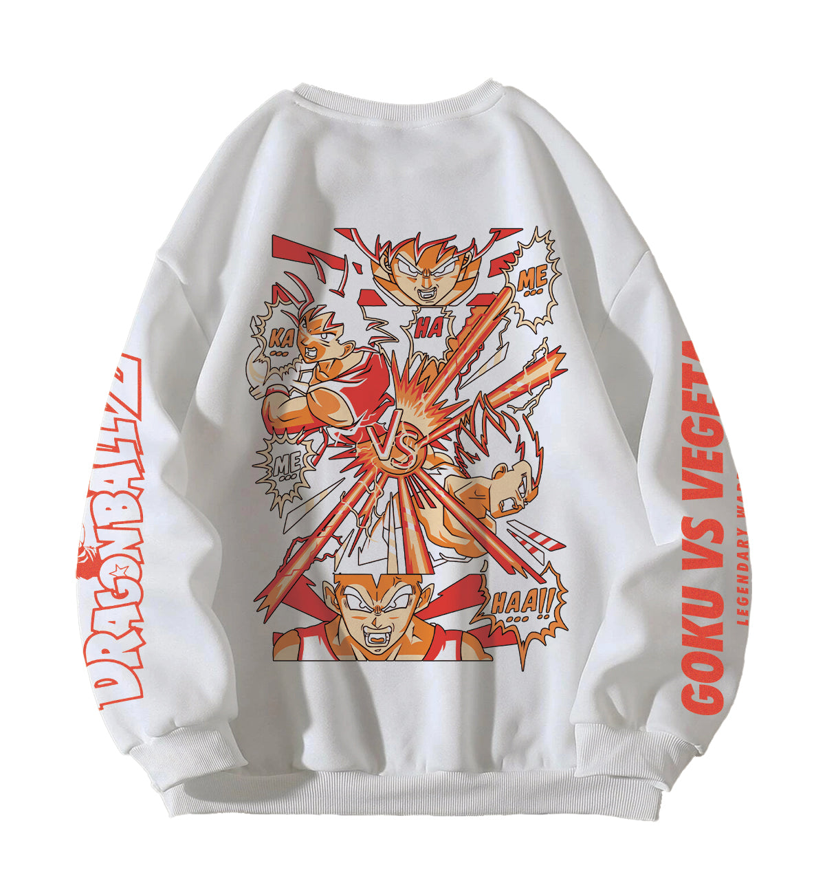 Goku vs Vegeta Designed Oversized Sweatshirt